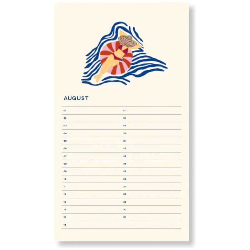 A-Journal FABRIQUE Spiraal Verjaardagskalender, Flowers Beige