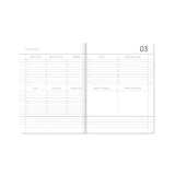 A-Journal My Journal A6 Agenda 2027, Checked Blue Vanille Chocolate