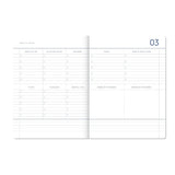 A-Journal My Journal Agenda 2027, Modernist Chocolate Blue