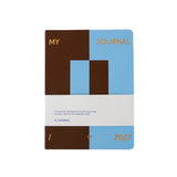 A-Journal My Journal Agenda 2027, Modernist Chocolate Blue