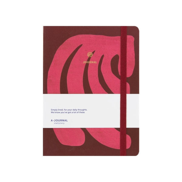 A-Journal Notitieboek met lijntjes, Collage Pink