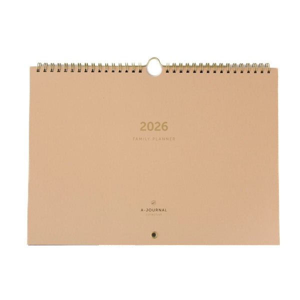 A-Journal Spiraal Family Planner 2026, Beige