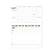 A-Journal Spiraal Family Planner 2027, Flow Blue