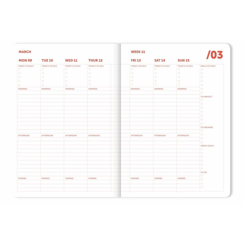A-Journal Spiraal Organiser 2026, Coral