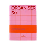 A-Journal Spiraal Organiser Agenda 2027, Checkered Pink Red