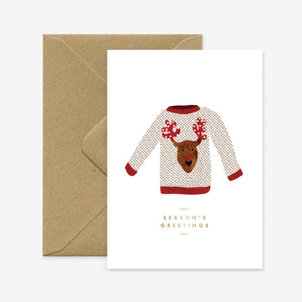 All The Ways To Say Wenskaart dubbel, Christmas Jumper Gold Foil
