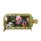 Alljoy Design MESSAGE IN A BOTTLE 3D Pop Up Verjaardagskaart, Dogs & Balloons