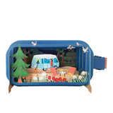 Alljoy Design MESSAGE IN A BOTTLE 3D Pop Up Wenskaart, Camping