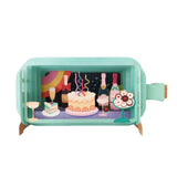 Alljoy Design MESSAGE IN A BOTTLE 3D Pop Up Wenskaart, Taart & Champagne