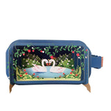 Alljoy Design MESSAGE IN A BOTTLE 3D Pop Up Wenskaart, Zwanen