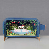 Alljoy Design MESSAGE IN A BOTTLE 3D Pop Up Wenskaart, Zwanen