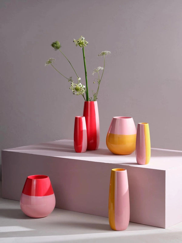 Asa Selection JOY Geel/Roze Vaasje small, Passion fruit Smoothie