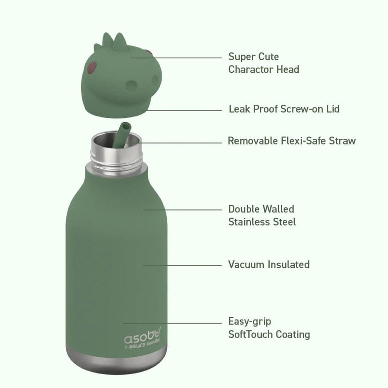 Asobu BESTIE Thermos Drinkfles, Dino