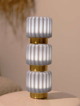 Atelier Pierre DENTELLES 9 Mini Set van 3 oplaadbare Lampen, Blueberry/Goud
