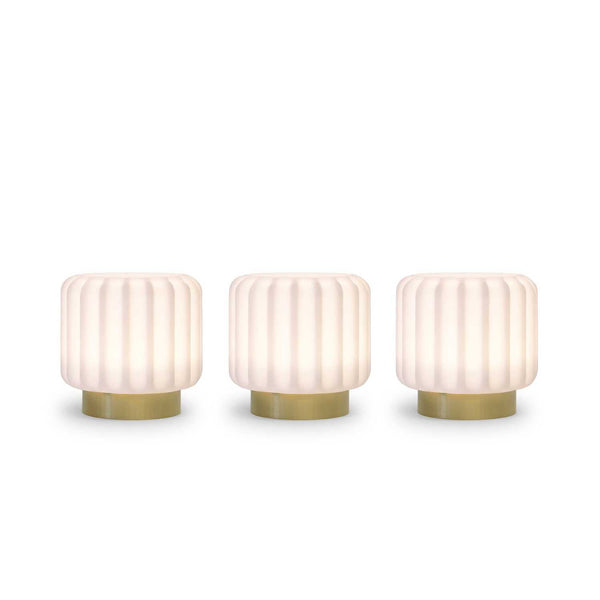 Atelier Pierre DENTELLES 9 Mini Set van 3 oplaadbare Lampen, Goud