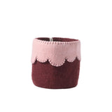 Aveva Design FLOWER POT Wollen Bloempot, Burgundy-Pink