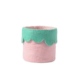 Aveva Design FLOWER POT Wollen Bloempot, Pink-Green