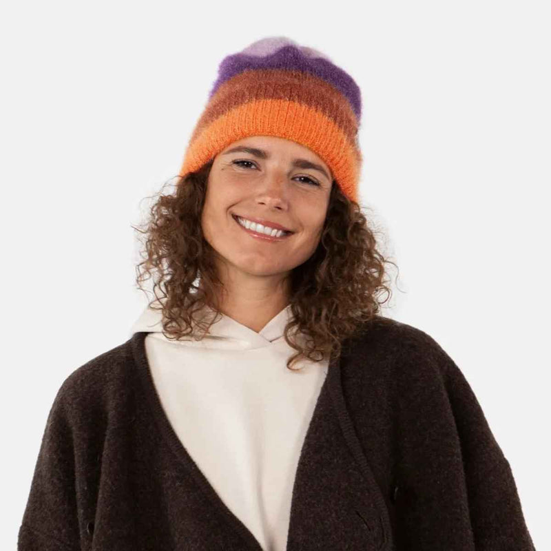 Barts ALULO Duurzame furry colourblock Beanie, Rust