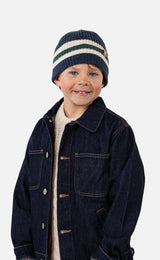 Barts MUGEAR Jongens Beanie met strepen, Navy