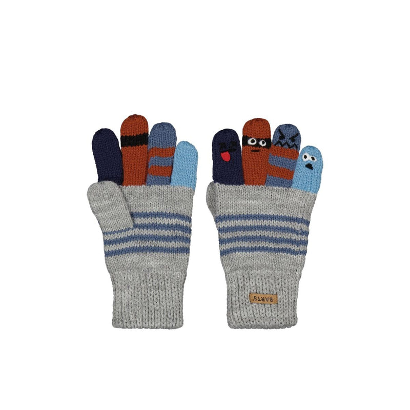 Barts PUPPETEER Grappige puppet Kinderhandschoenen, Heather Grey 4-6 jaar