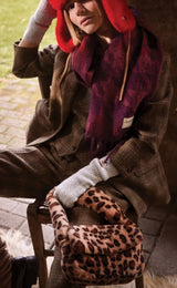 Barts PURIDA Faux fur Schoudertas met Luipaardprint