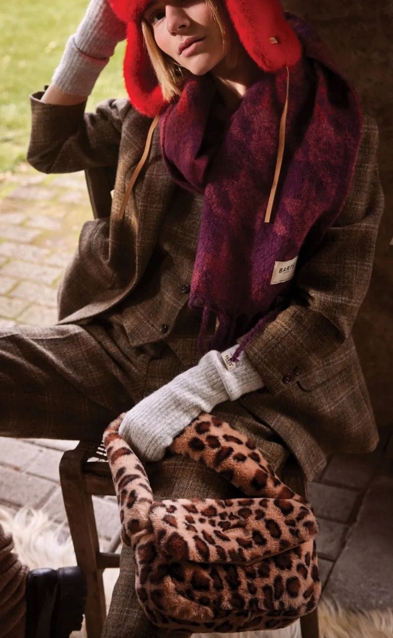 Barts PURIDA Faux fur Schoudertas met Luipaardprint