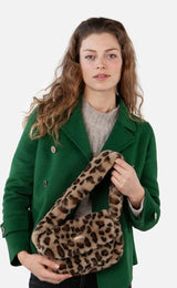 Barts PURIDA Faux fur Schoudertas met Luipaardprint