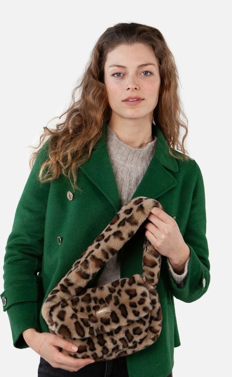Barts PURIDA Faux fur Schoudertas met Luipaardprint
