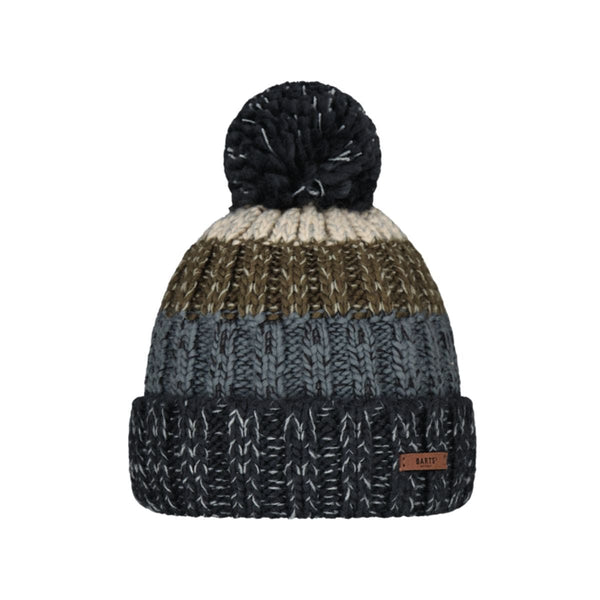 Barts WILHELM Heren Muts met omslag en pompon, Army