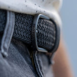 Billybelt Gevlochten effen riem, All black