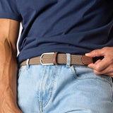 Billybelt Gevlochten effen riem, Beige taupe