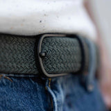 Billybelt Gevlochten effen riem, Dark forest