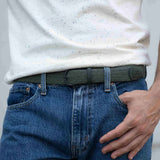 Billybelt Gevlochten effen riem, Dark forest