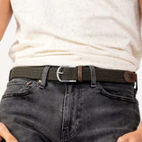 Billybelt Gevlochten effen riem, Khaki green