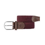 Billybelt Gevlochten effen riem, Wine red