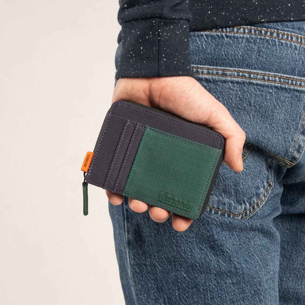 Billybelt Polyester wallet - Navy and green
