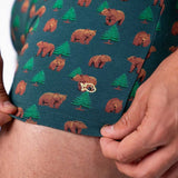 Billybelt Strakke Boxershort van Bio katoen, Brown Bear