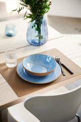 BITZ Set van 4 dubbelzijdige Placemats in Lederlook, Zwart / Bruin