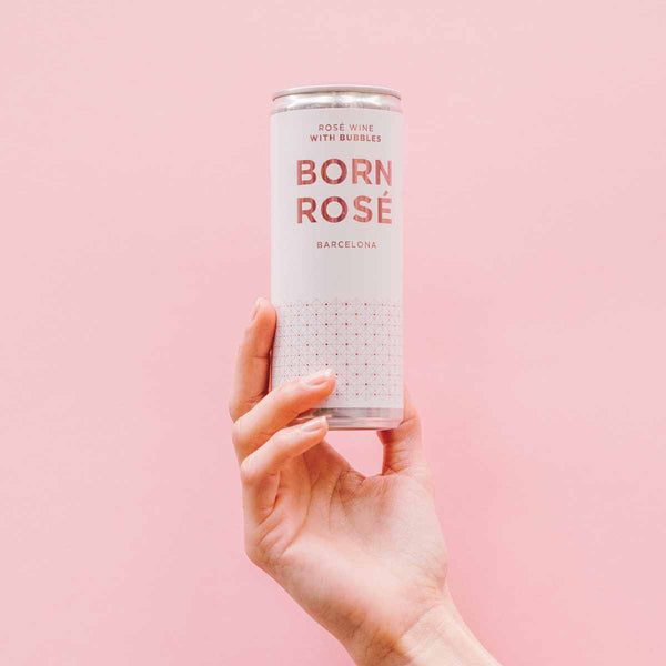 Born Rosé Barcelona BLIKJE Bio Rosé wijn met bubbels 12% 25cl