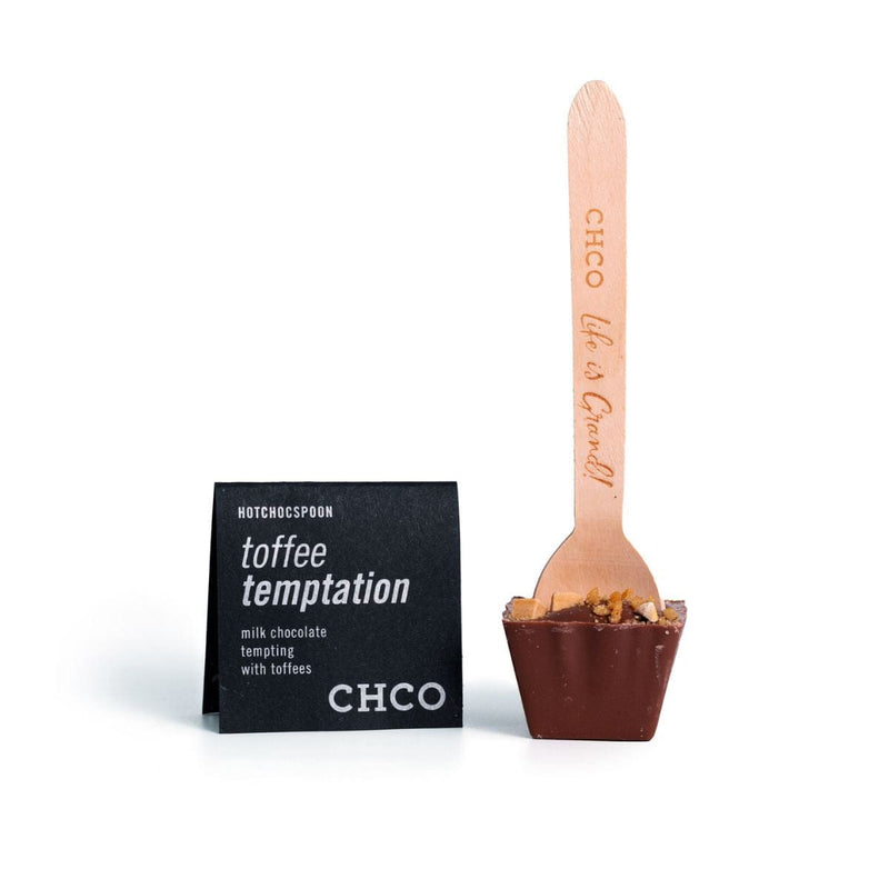 Chocolate Company HOTCHOCSPOON Lepel met Melkchocolade, Toffee Temptation