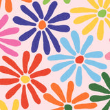 Cuikui Houten Handwaaier met bloemenprint, Daisy Ibiza