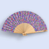 Cuikui Houten Handwaaier met bloemenprint, Liberty Flowers