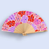 Cuikui Houten Handwaaier met bloemenprint, Slowers Flowers