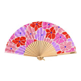 Cuikui Houten Handwaaier met bloemenprint, Slowers Flowers