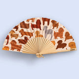 Cuikui Houten Handwaaier met hondenprint, Puppies