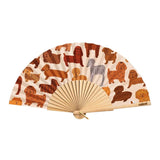 Cuikui Houten Handwaaier met hondenprint, Puppies