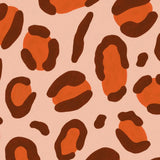 Cuikui Houten Handwaaier met print, Leopard
