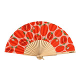 Cuikui Houten Handwaaier met print, Tomatoes