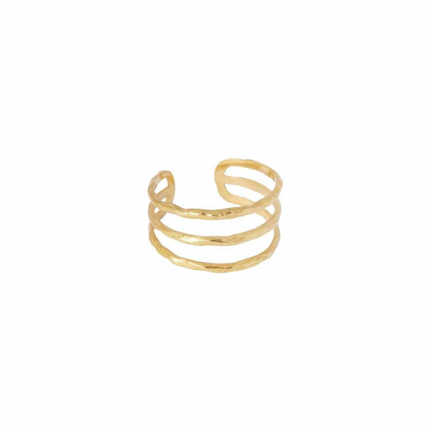 Ellen Beekmans 3-delige gehamerde ring