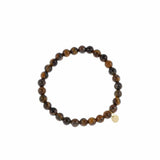 Ellen Beekmans Armbandje met gemstone balletjes / bruin mêlée